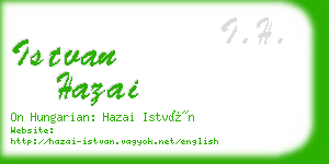 istvan hazai business card